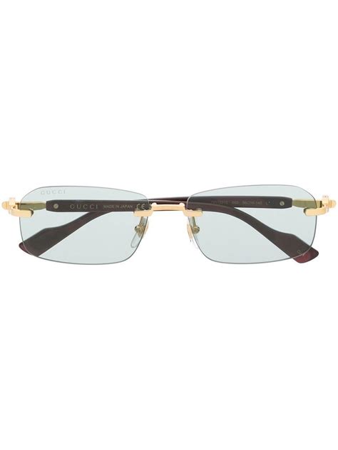 gucci rimless glasses for men|Gucci gold frame glasses men's.